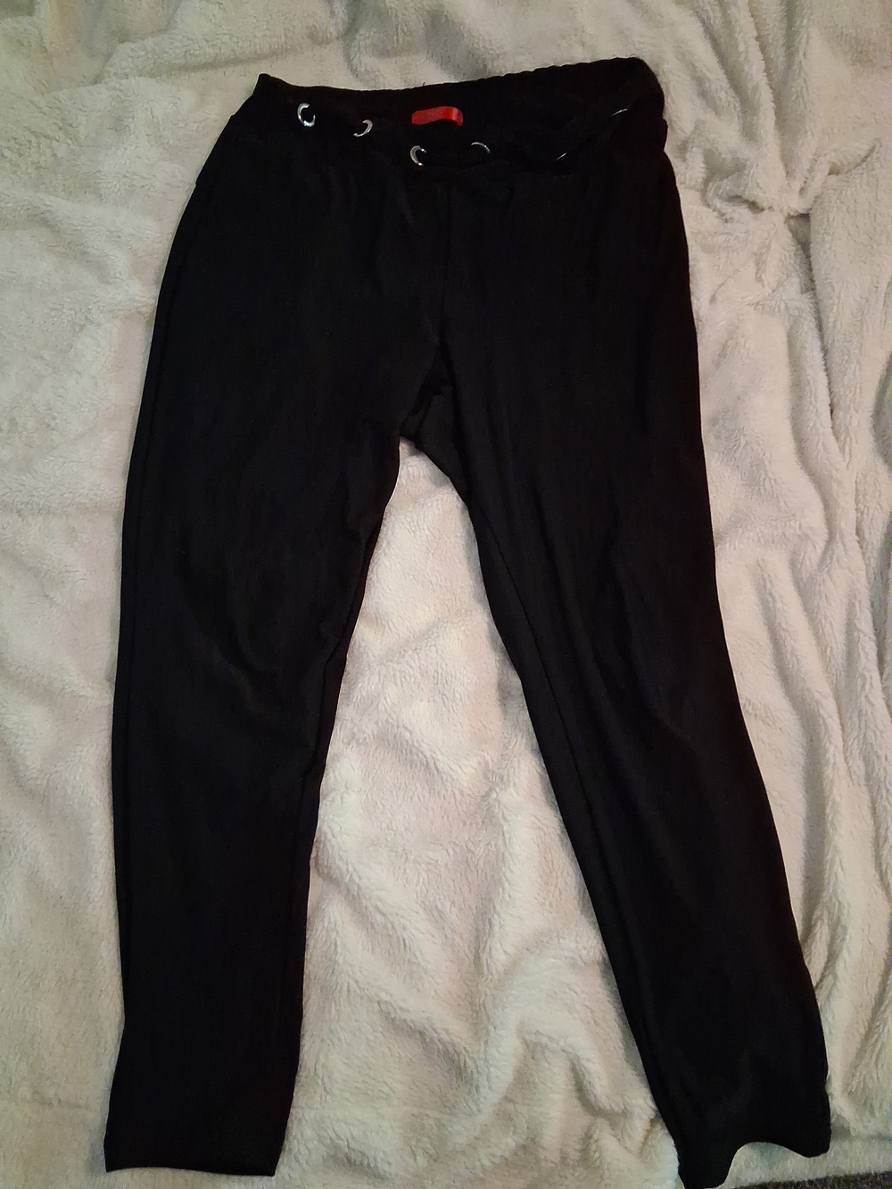 Women's Black Skinny Drawstring Pants